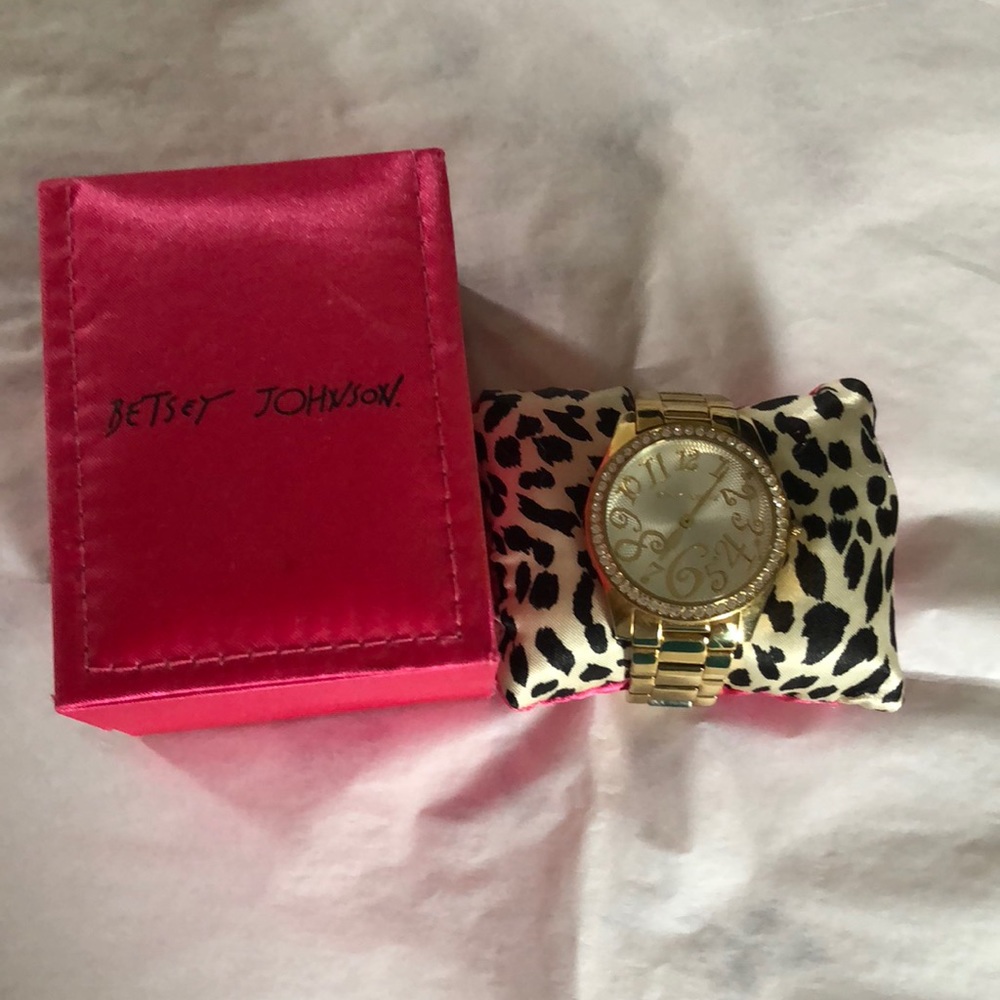 Betsey Johnson Gold watch!